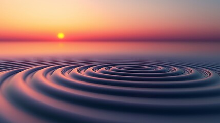 Poster - A series of perfect circles shrinking into the distance.