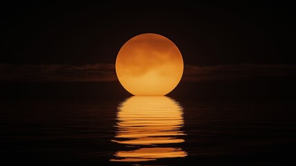 Poster - A perfect, symmetrical eclipse with sharp contrasts.