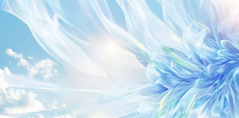 Poster - A star sparkles on a transparent background with a glow effect