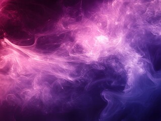 Poster - Ethereal purple smoke effect art abstract design with dreamy light and dark gradient tones