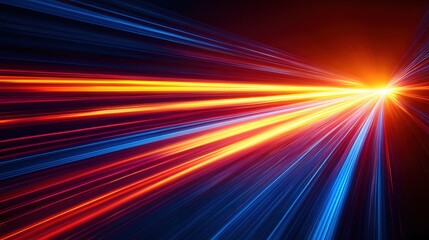 Poster - Dynamic streaks of light in vibrant colors creating a sense of speed and energy flow
