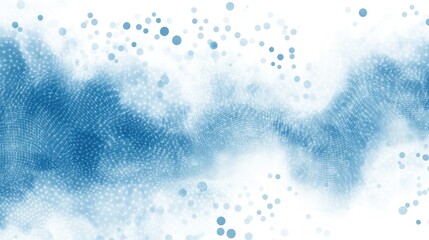 Wall Mural - Abstract blue pattern with dots and flowing shapes, creating a soothing visual effect.