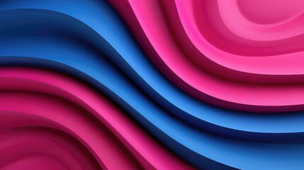 Poster - Abstract color waves in vibrant pink and blue tones, creating a dynamic modern background