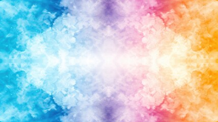 Poster - Colorful Abstract Cloud Burst with Soft Gradients in Blue, Purple, Pink, and Orange Tones