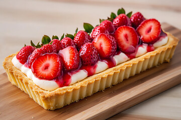 Wall Mural -  rectangular strawberry tart