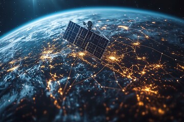 Wall Mural - Global Internet and High Speed Data Communication