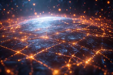 Wall Mural - Global Internet and High Speed Data Communication