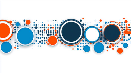Wall Mural - Abstract colorful circles on a white background