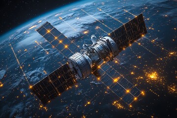 Wall Mural - Global Internet and High Speed Data Communication