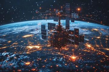 Wall Mural - Global Internet and High Speed Data Communication