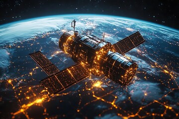 Wall Mural - Global Internet and High Speed Data Communication
