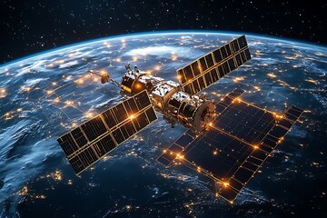 Wall Mural - Global Internet and High Speed Data Communication