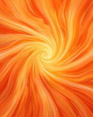 Poster - Abstract Swirling Pattern in Vibrant Shades of Orange and Yellow with Soft Twisting Lines