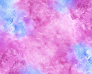 Poster - Soft Pink and Blue Abstract Watercolor Background with Gentle Texture and Flowing Shades