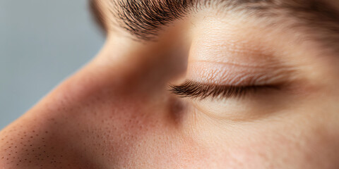 Poster - Close-up of a Closed Eye and Adjacent Nasal Area