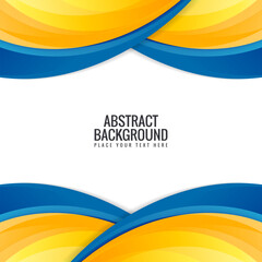 Wall Mural - Colorful abstract wave line design background