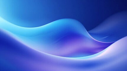 Wall Mural - Abstract Blue Wave Background Design with Smooth Curves and Vibrant Gradient