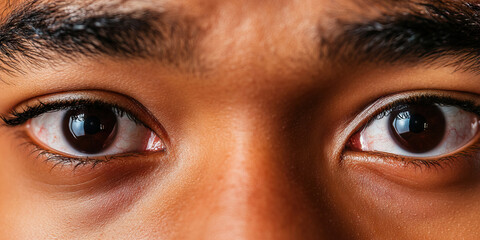 Close-up of Human Eyes and Eyebrows