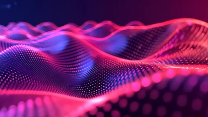  - dynamic wave formations in vibrant colors flow smoothly, creating an engaging visual experience in a