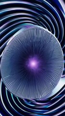 Poster - Hypnotic optical illusion with rotating vortex and radiant center