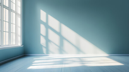Poster - light blue studio room background