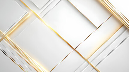 Poster - luxury gold background for presentation design. modern white background with golden lines and abstra