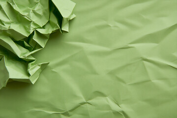 Wall Mural -  crumpled green paper