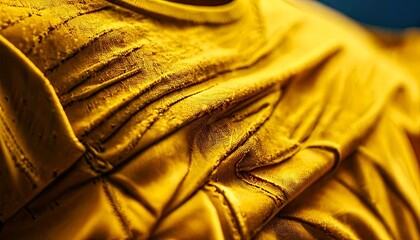 Poster - A yellow shirt with a lot of wrinkles