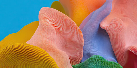 Poster - Abstract Pastel Forms with Textured Surface
