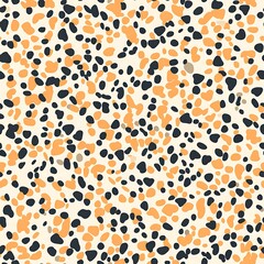 Wall Mural - Abstract  orange and black camouflage print seamless pattern background