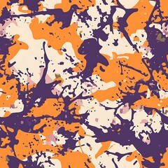 Wall Mural - Abstract orange and purple camouflage seamless pattern white background,GRUNGE MARBLE TEXTURE GRAIN ROUGH PURPLE ORANGE COLOR MINIMALIST ABSTRACT BACKGROUND