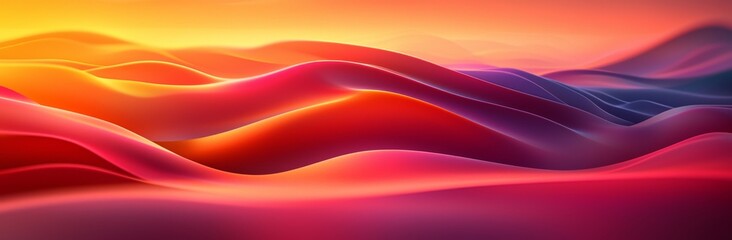 Poster - An abstract background with vibrant, flowing waves of red and orange, suited for a variety of creative endeavors, marketing tools, and digital creations