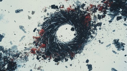 Poster - a device undergoing a mechanical malfunction, representing a collapse in systems or procedures