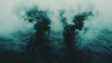 Poster - A tranquil blue gradient background is displayed, evolving from a dark navy tone at the top to a soft sky blue tone at the bottom