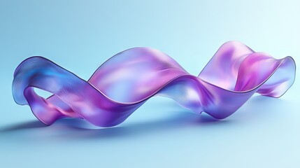 Poster - The 3D rendering presents an abstract background with a blend of twisted, flat, and pop curves, all set against a luxurious purple and blue color scheme in an elegant and modern style