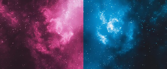 Poster - Glowing vibrant color gradient shape on a grainy, dark blue, pink, and black abstract background, perfect for designing striking posters, headers, banners, and wallpaper covers
