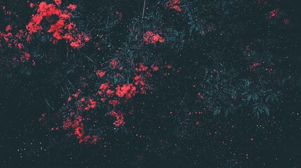 Poster - a holographic interface with glowing data visualization elements in orange and black tones is set ag