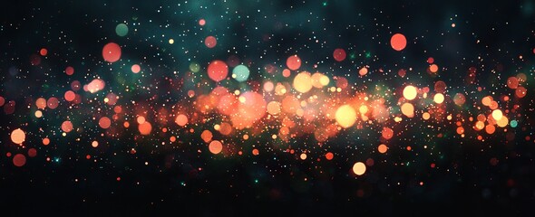 Poster - Digital background featuring abstract designs with bright colors and lighting effects