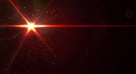 Poster - the red background is illuminated by a bright red light, which creates a dynamic and energetic atmos