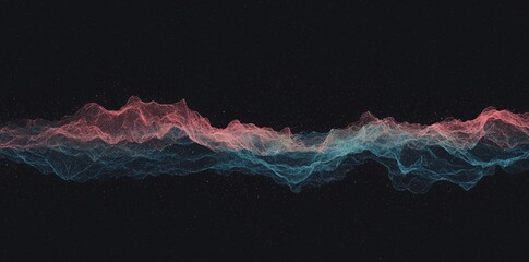 Poster - Vibrant, flowing lines and dynamic light waves on a black background create an energetic visual with a sense of motion and colorful abstract patterns
