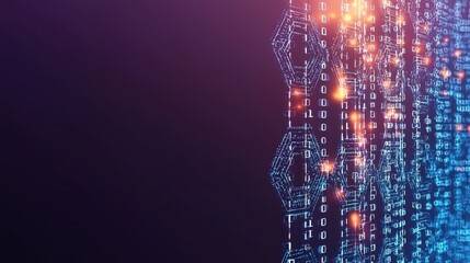 Poster - online data and network protection is vital, and an image showing a blue background with rapid inter
