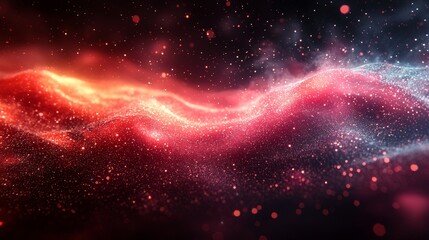 Poster - For your stock photo, a description and keywords are available, describing red and teal energy swirls in dark space