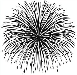 Poster - an abstract black and white radial burst design is included with the description and keywords for th
