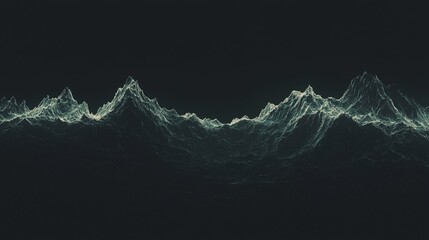 Poster - An intriguing abstract design displaying sinuous blue lines and waves, resulting in a dynamic, fluid aesthetic experience