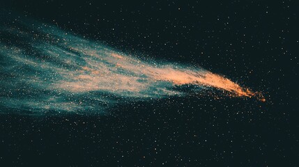 Poster - A mesmerizing blend of blue and orange hues with metallic and fluid-like qualities forms a captivating visual whirlpool that conveys movement and dimension