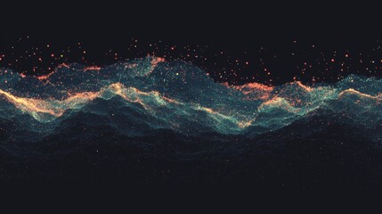 Poster - vibrant abstract background featuring wavy patterns and dynamic lighting, available as stock