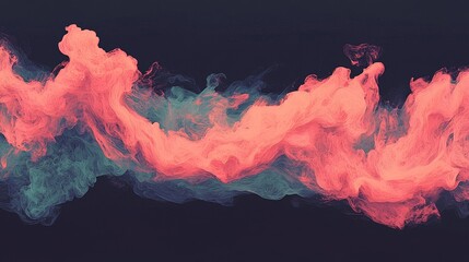 Poster - vibrant neon blue and pink hues form a dynamic wave pattern, producing an energetic and lively visua
