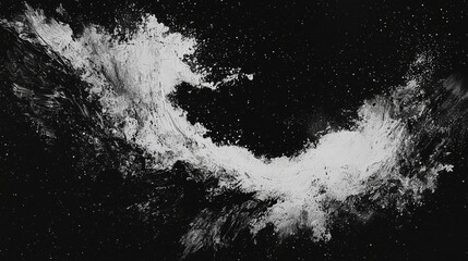 Poster - Design Enhanced by Abstract Black Texture and Dynamic Brush Strokes