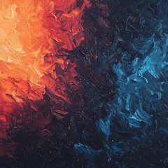 Poster - this abstract painting features fluid strokes that produce a dynamic contrast, resulting in a visual