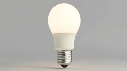 Poster - one light bulb glows in isolation against a monotonous grey setting